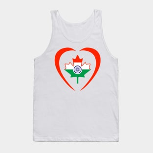 Canadian Indian Multinational Patriot Flag (Heart) Tank Top